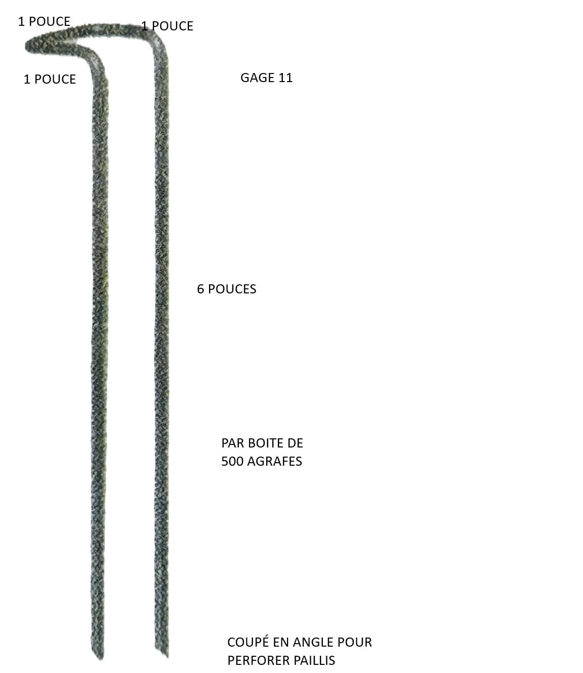 AGRAFES DE PAILLIS DE PLANTATION