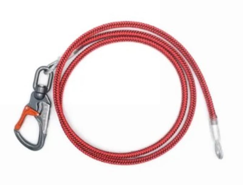 LONGE AME ACIER 1/2" - CROCHET ALUMINIUM