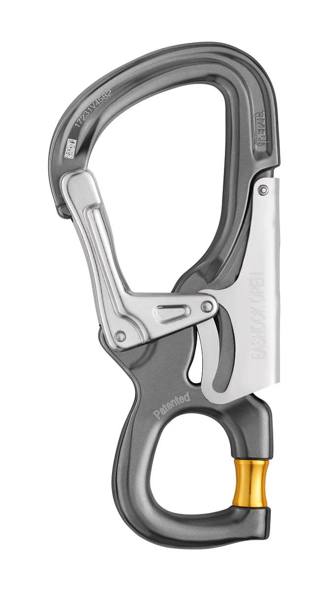 EASHOOK OPEN, MOUSQUETON / CONNECTEUR DE PETZL™, GRIS ET JAUNE