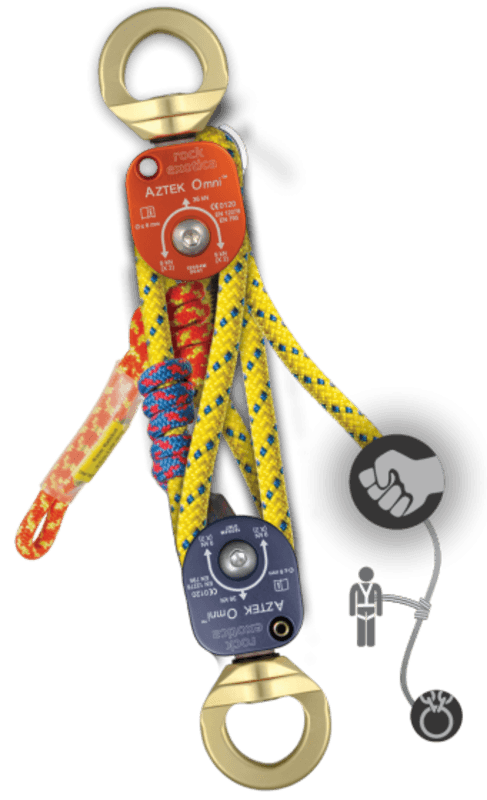 ENS. DE POULIE AZTEK (POULIE/CORDE/SAC)